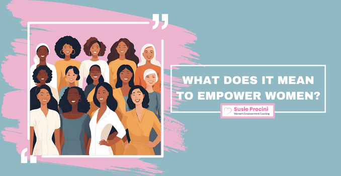 A diverse group of confident women of various ethnicities standing together, and smiling, symbolizing unity, strength, and empowerment - What Does It Mean to Empower Women